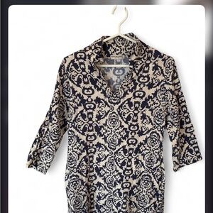Terzo Millennio Blue & Cream Printed Top/dress